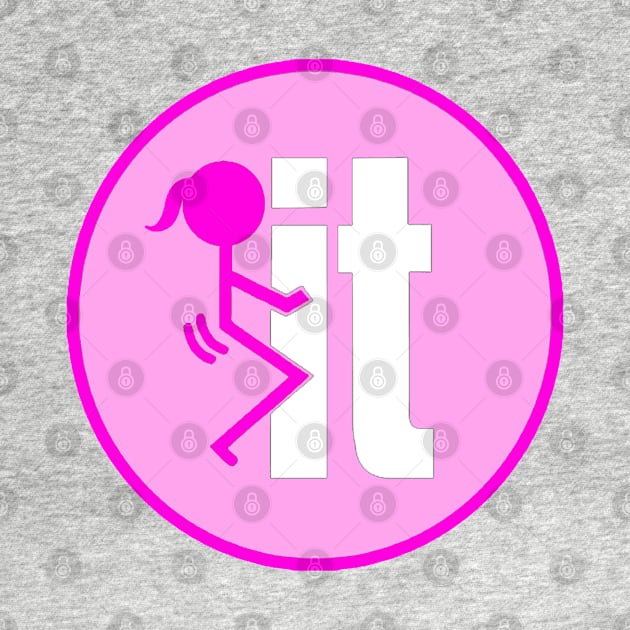 F IT Sticker Pink - Woman by  The best hard hat stickers 